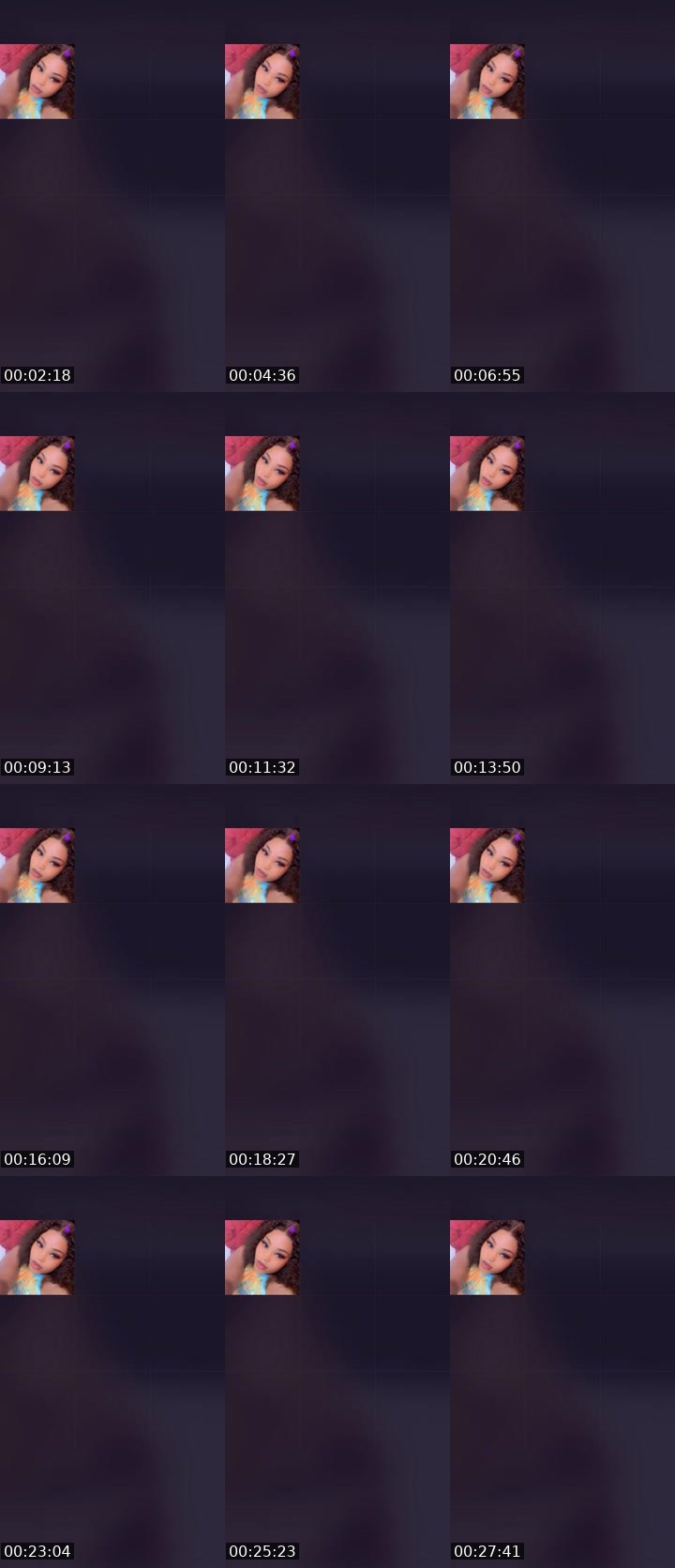 Contact-sheet preview of Mhiz Jane's Liveme recording