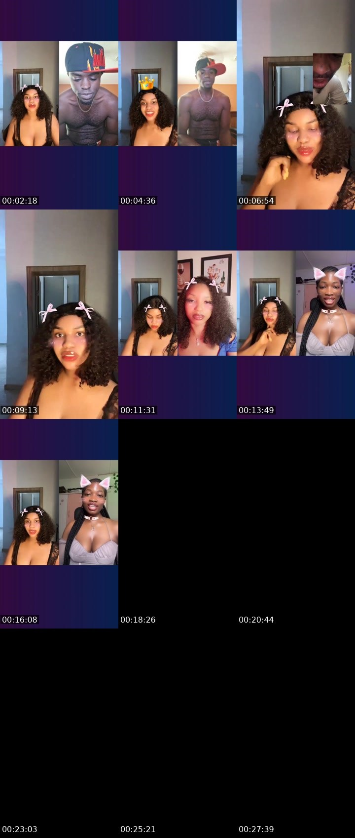 Contact-sheet preview of ྀིྀི CLAIRE🍀's Liveme recording