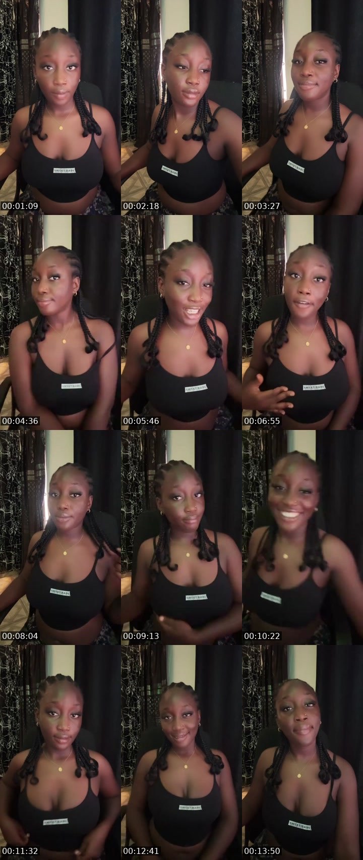 Contact-sheet preview of Black mistress😈❤️'s Liveme recording