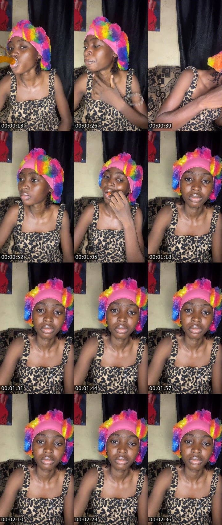 Contact-sheet preview of Sweetspicy🦋💎❤️'s Liveme recording