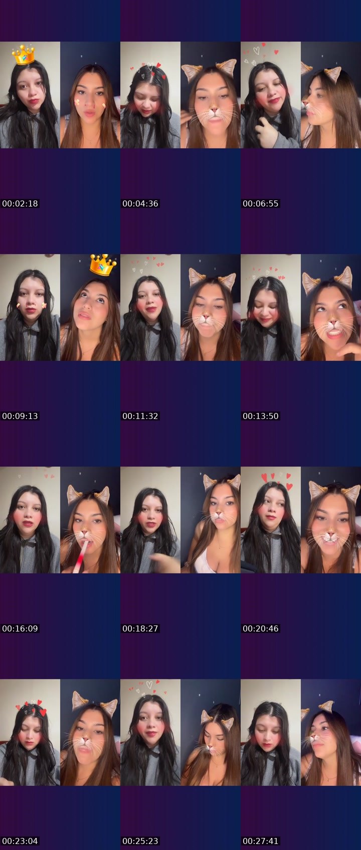 Contact-sheet preview of 🌸Melocotón's Liveme recording