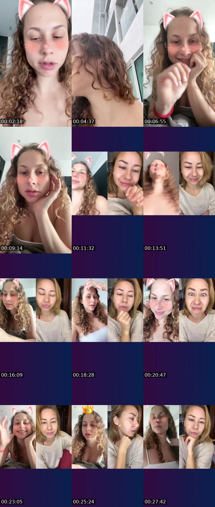 Contact-sheet preview of 𝙆𝙞𝙨𝙨𝙖💘's Liveme recording