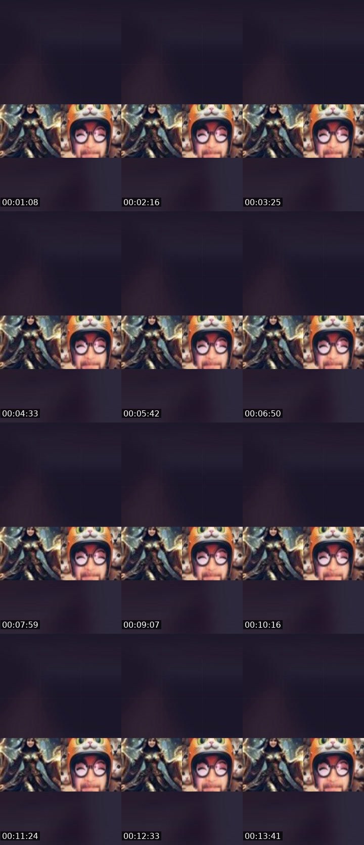 Contact-sheet preview of Happy☘️Powder's Liveme recording