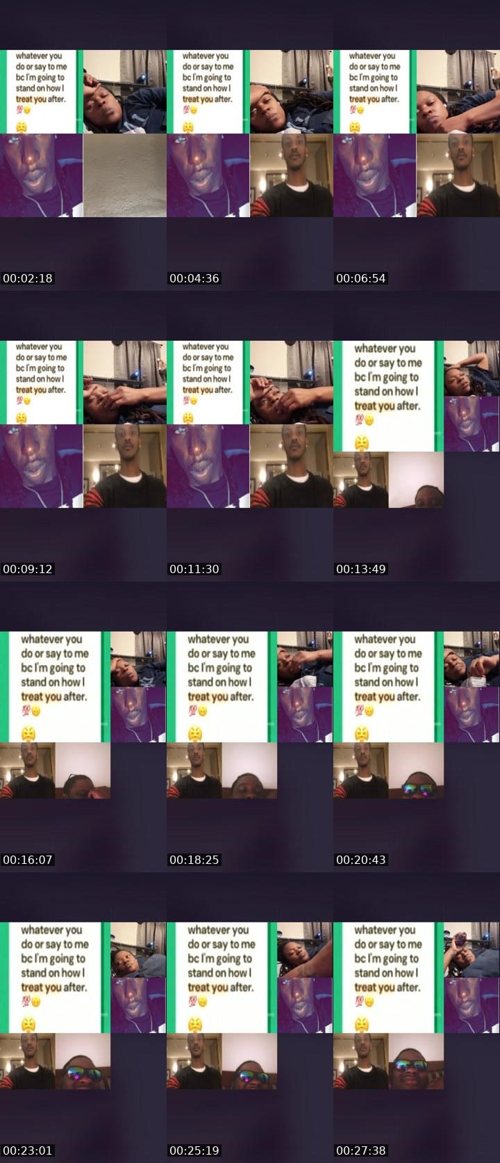 Contact-sheet preview of ✌🏾💩🥀's Liveme recording