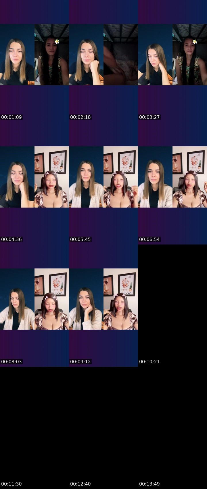 Contact-sheet preview of Yuliii's Liveme recording
