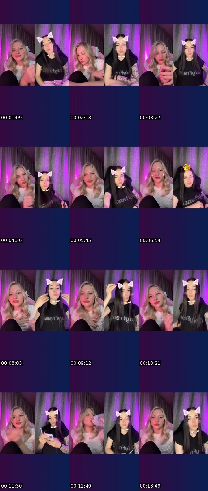 Contact-sheet preview of 🍰𝑲𝒔𝒆𝒏𝒊𝒊𝒂's Liveme recording