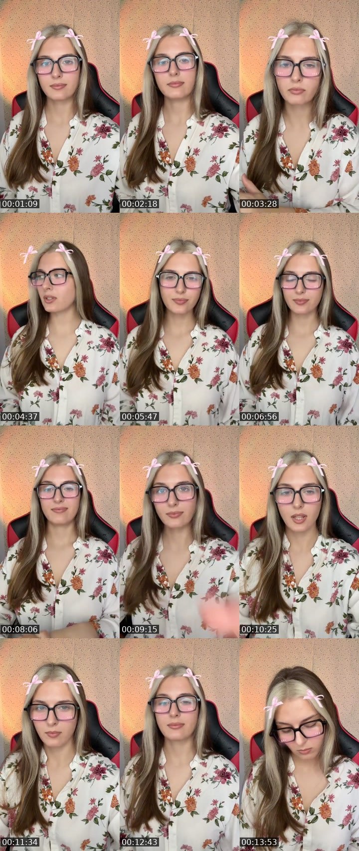 Contact-sheet preview of Yana🤓's Liveme recording