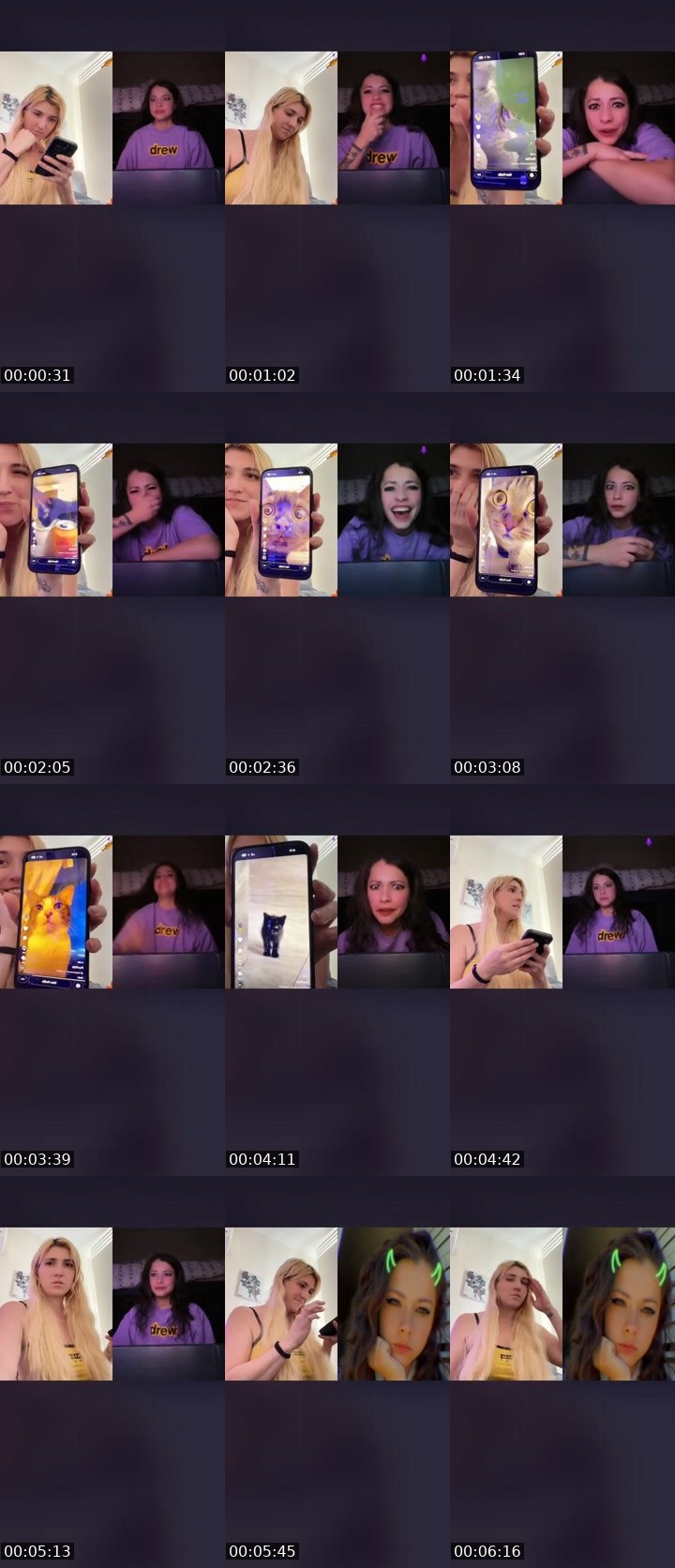 Contact-sheet preview of Lala.Lee's Liveme recording