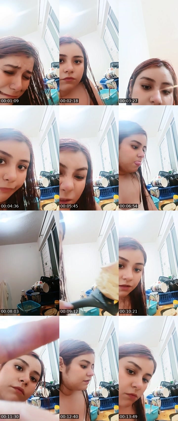 Contact-sheet preview of Mónica González's Liveme recording