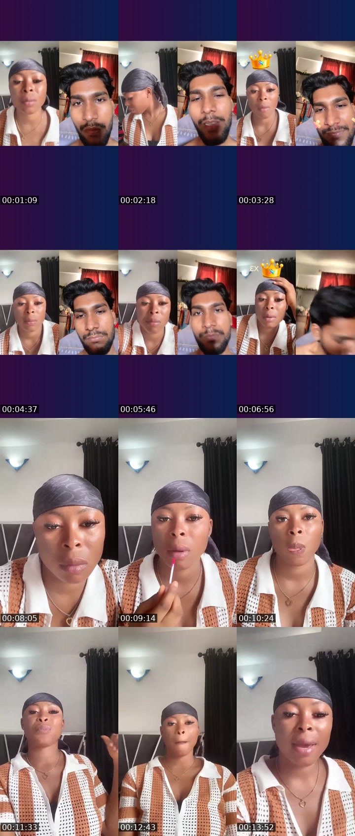 Contact-sheet preview of bella best's Liveme recording