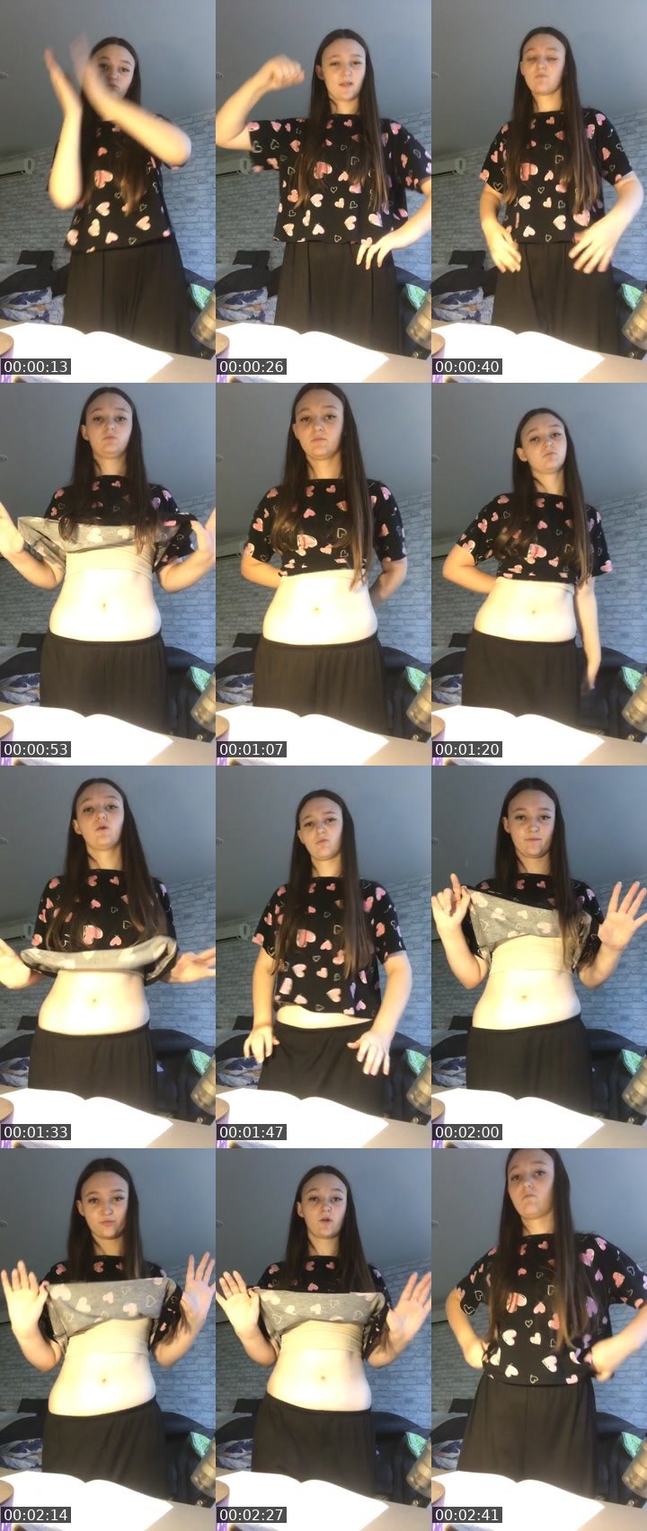 Contact-sheet preview of Ксения's Liveme recording