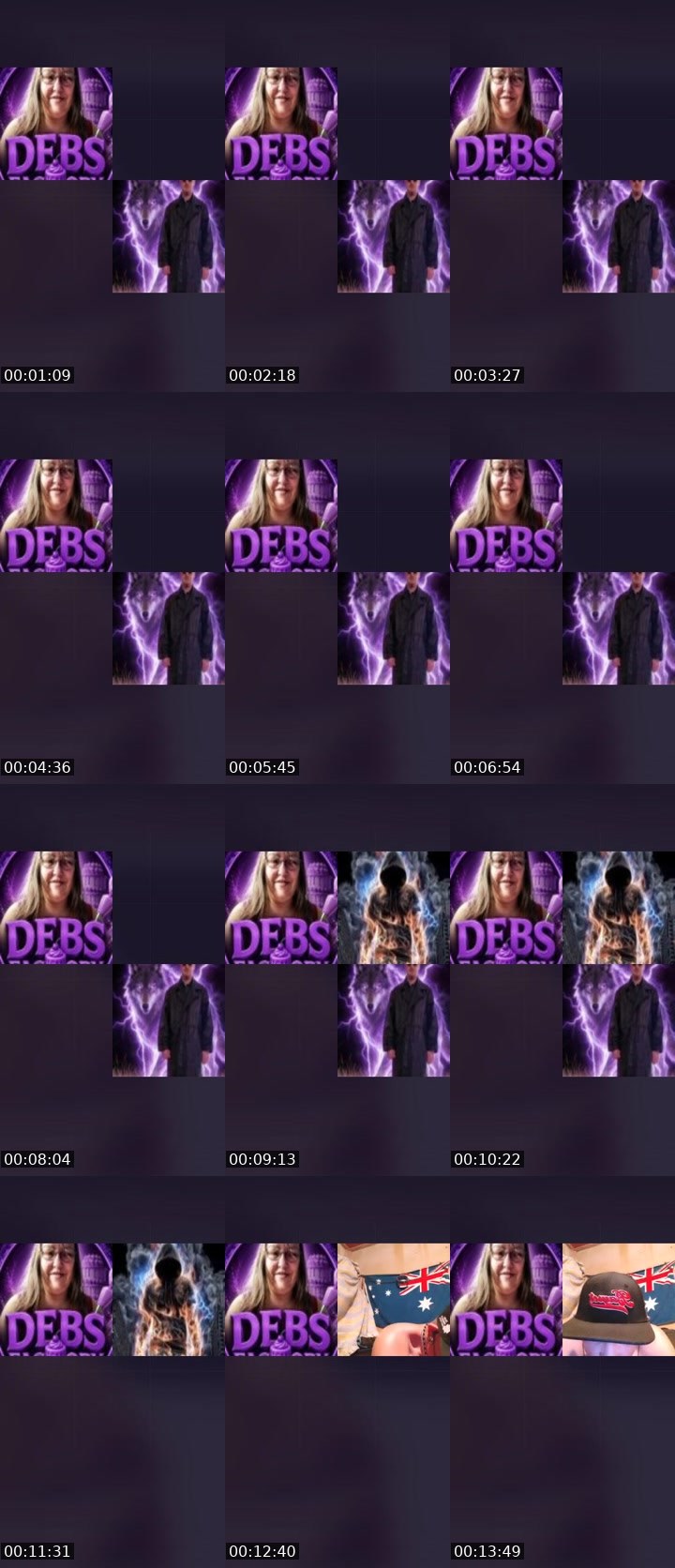Contact-sheet preview of DEBS 🎂 FACTORY's Liveme recording