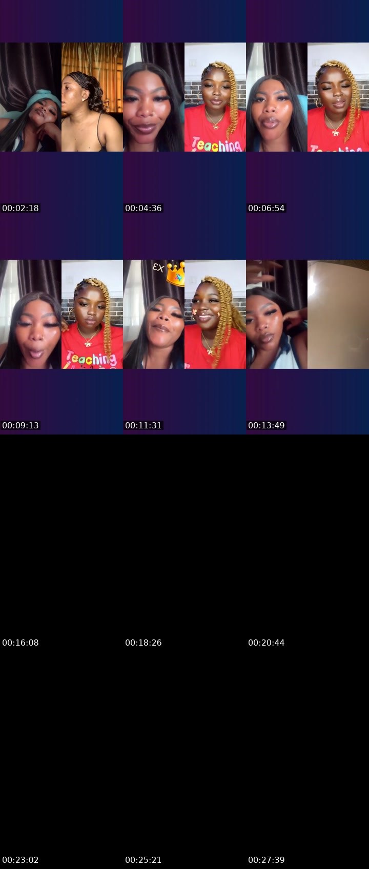 Contact-sheet preview of 🤍👑QueenADE🤍👑's Liveme recording