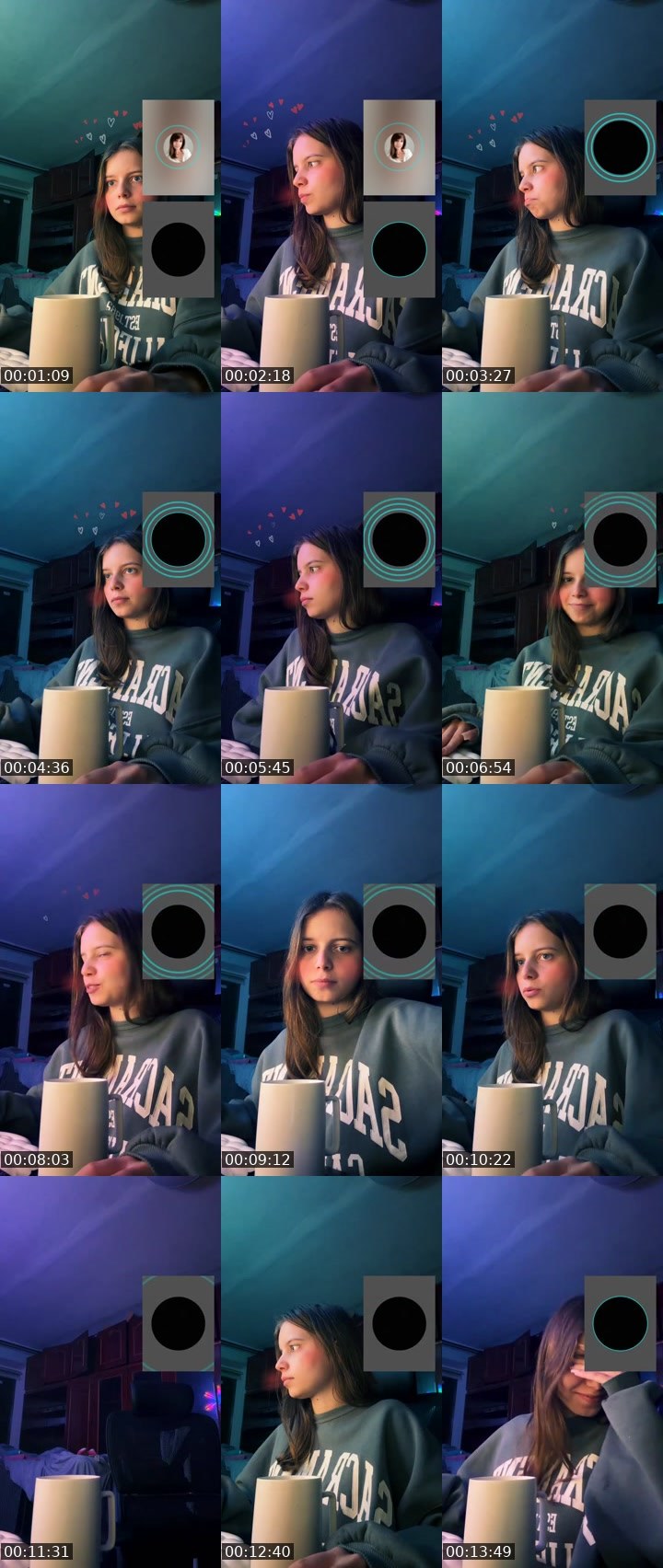 Contact-sheet preview of ᴄᴏᴜᴄʜ℘ᴏᴛᴀᴛᴏ🪽🇺🇦's Liveme recording