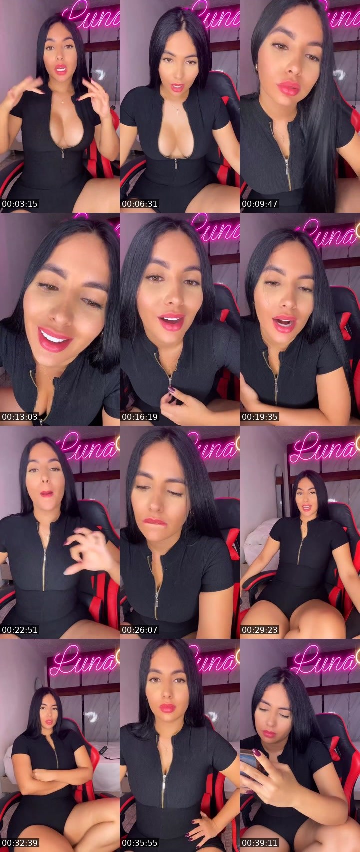 Contact-sheet preview of Luna rodriguez's Liveme recording