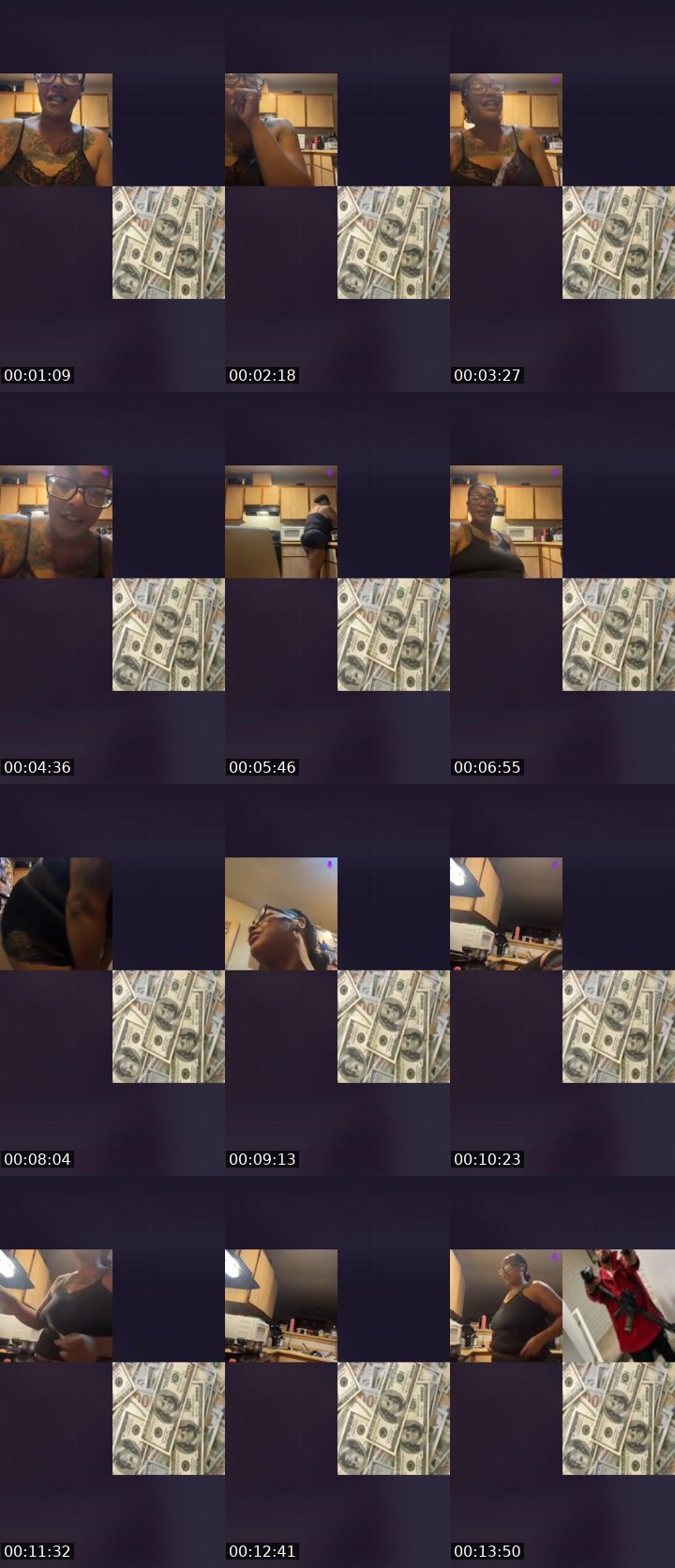 Contact-sheet preview of KARAMEL HENNESSY's Liveme recording