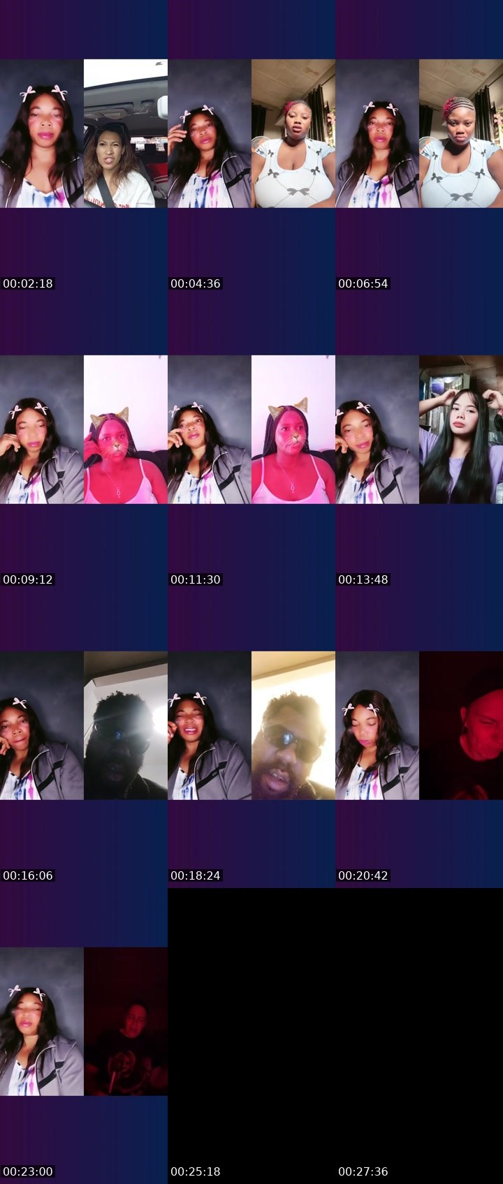 Contact-sheet preview of 🌶️LIZZY BB 😈's Liveme recording