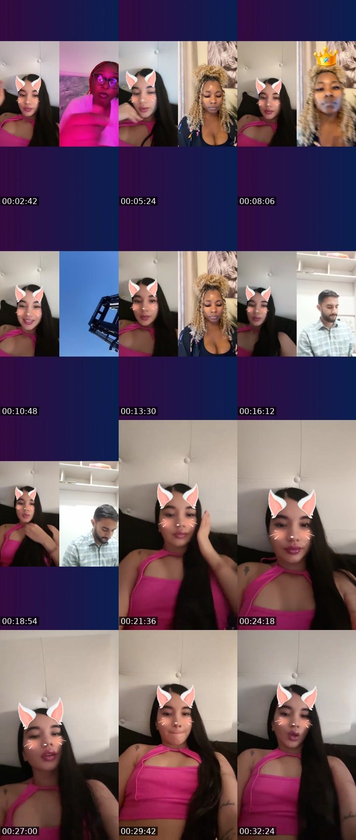 Contact-sheet preview of ✨🌩️𝓛𝓮𝓲𝓭𝔂❤️‍🔥✨'s Liveme recording