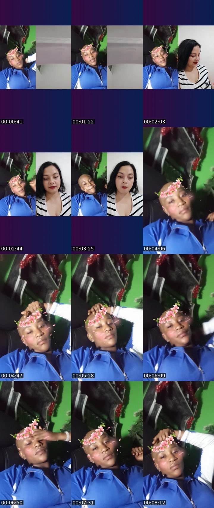 Contact-sheet preview of ✨Sweet pea✨'s Liveme recording