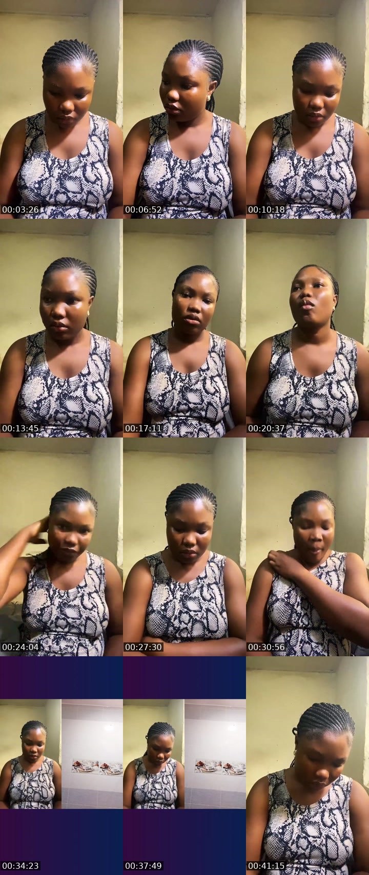 Contact-sheet preview of Bella pretty 💝💝💝's Liveme recording