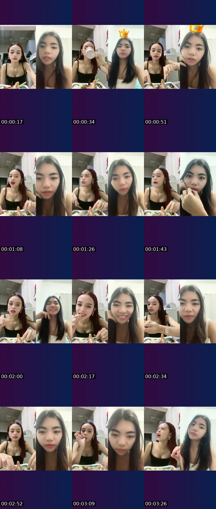 Contact-sheet preview of ♛ ₚₕ Nella ✨'s Liveme recording