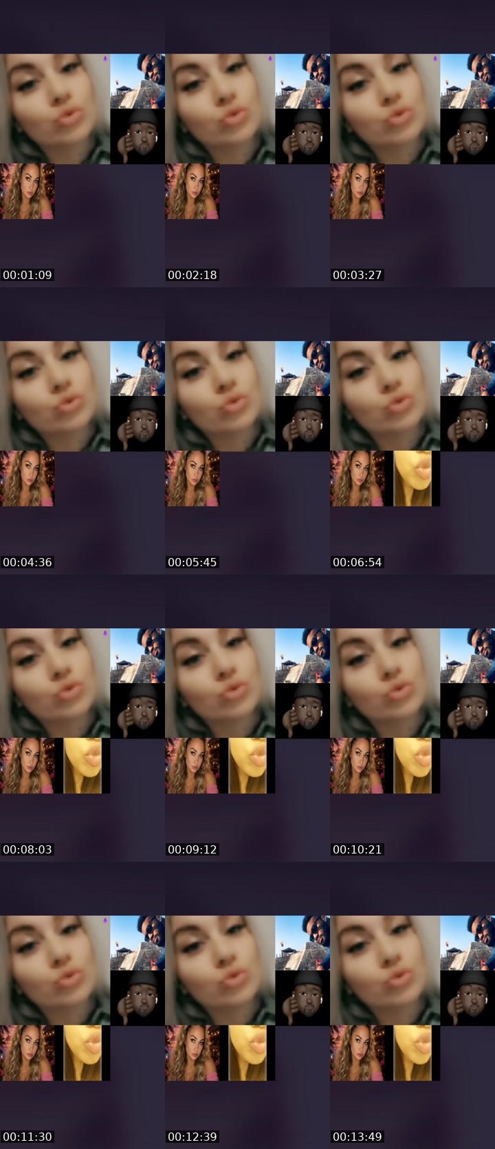 Contact-sheet preview of 💋ItsYoMaMa💋's Liveme recording