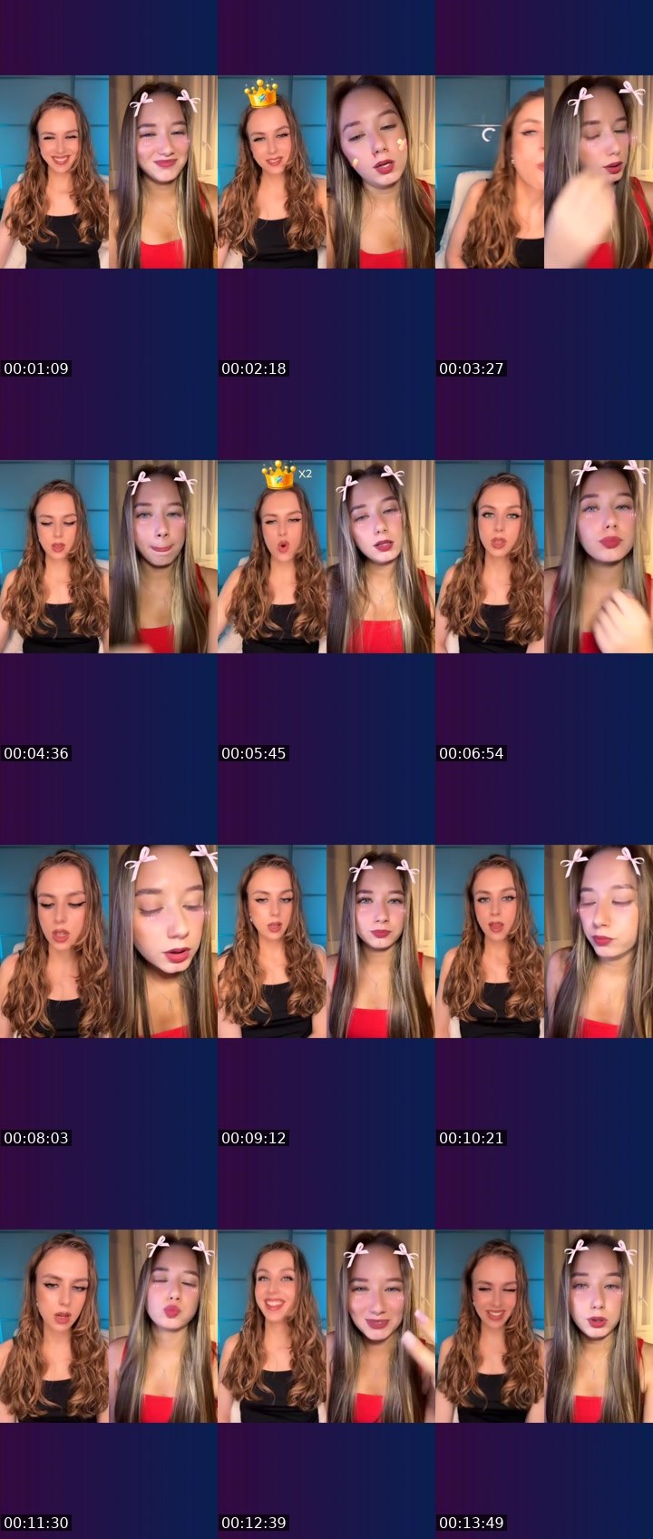 Contact-sheet preview of ✨MARGARITA🪩 ℄'s Liveme recording