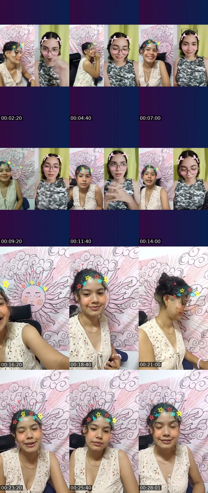 Contact-sheet preview of 🎭𝔍essik˙ᵕ˙🫧's Liveme recording