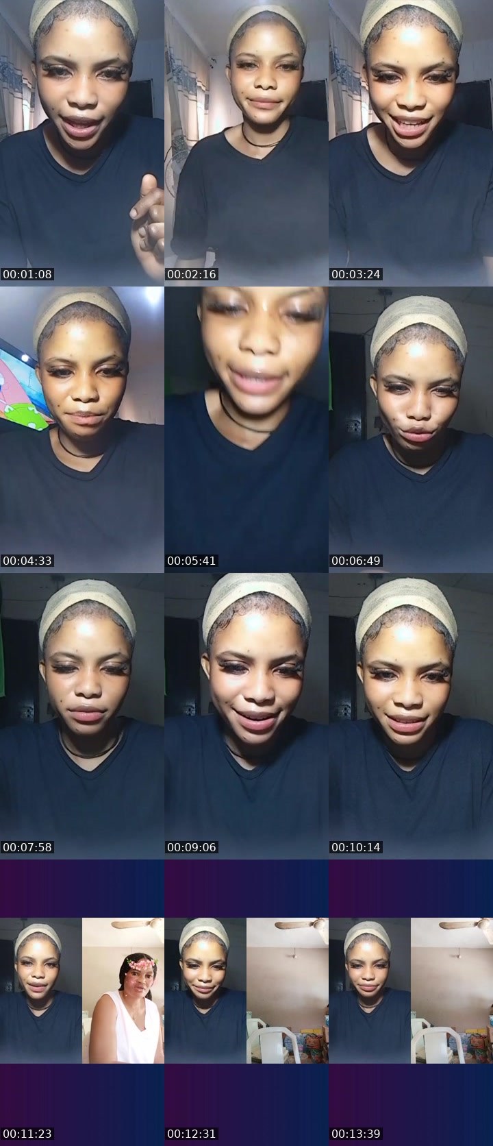 Contact-sheet preview of preshy ama's Liveme recording