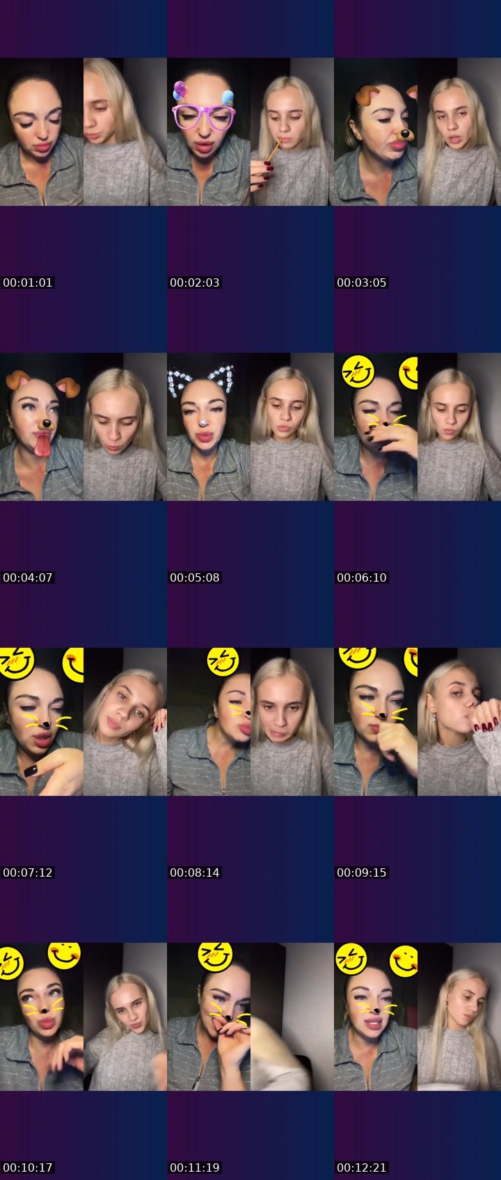 Contact-sheet preview of 𝙑𝙞𝙠usik🦫☘️'s Liveme recording