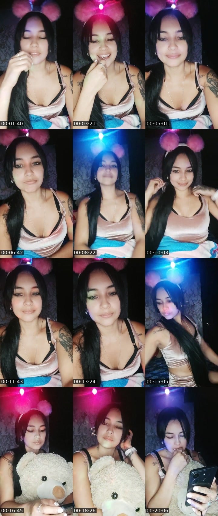 Contact-sheet preview of 👑⃤Luz🧸💜's Liveme recording