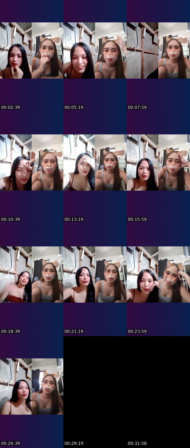 Contact-sheet preview of 👸 kaori 🐉's Liveme recording