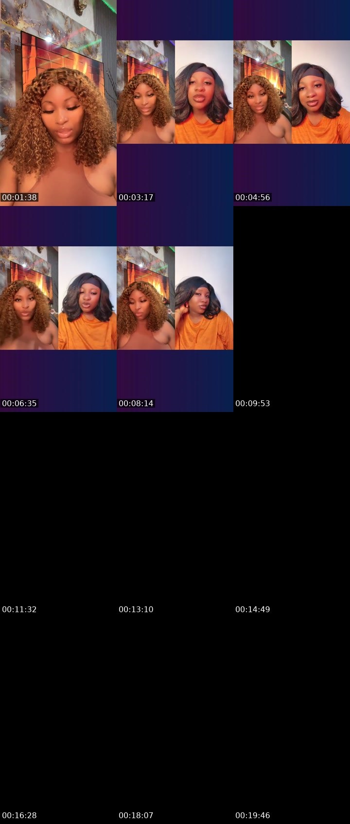 Contact-sheet preview of 🦁🅱️ⱤØ₩₦łɆ🤎's Liveme recording