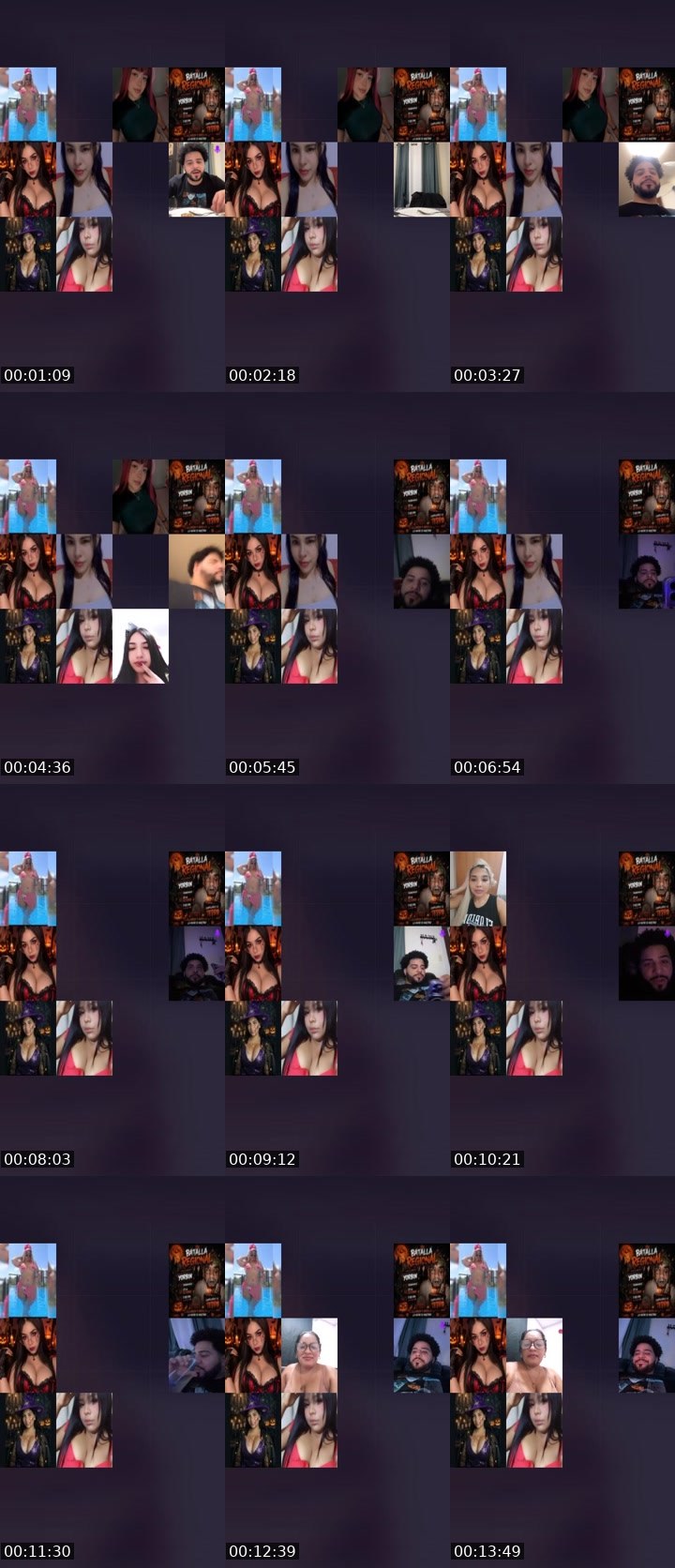 Contact-sheet preview of 👑⃤Queenlinda💎's Liveme recording