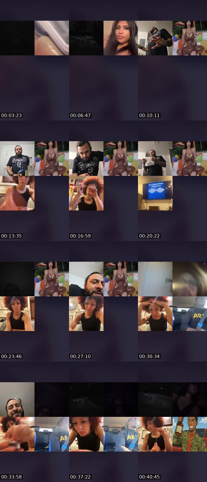 Contact-sheet preview of 𝕃ucas 𝕊corpio's Liveme recording
