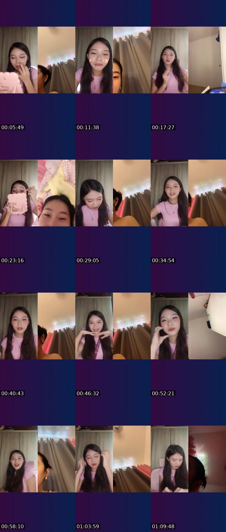 Contact-sheet preview of 👸Alodie🌼🍃's Liveme recording