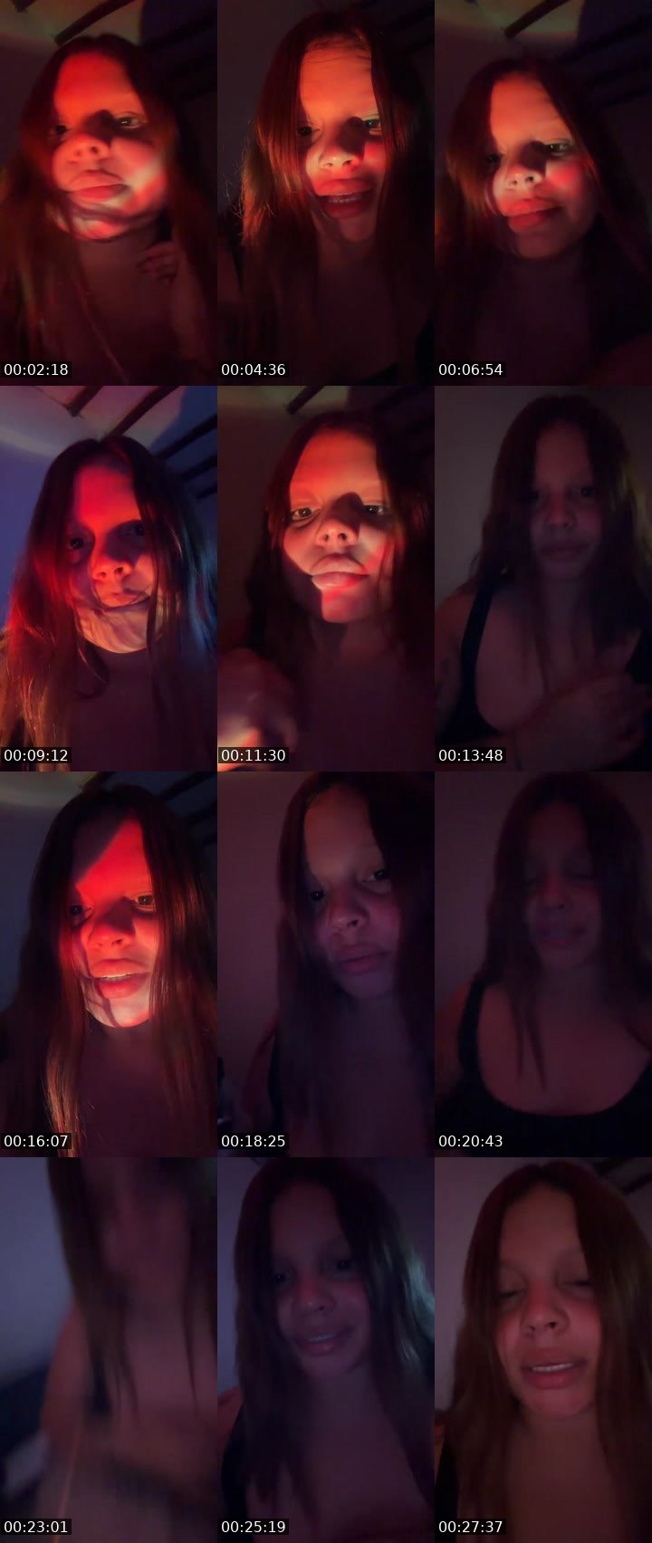 Contact-sheet preview of Geina's Liveme recording