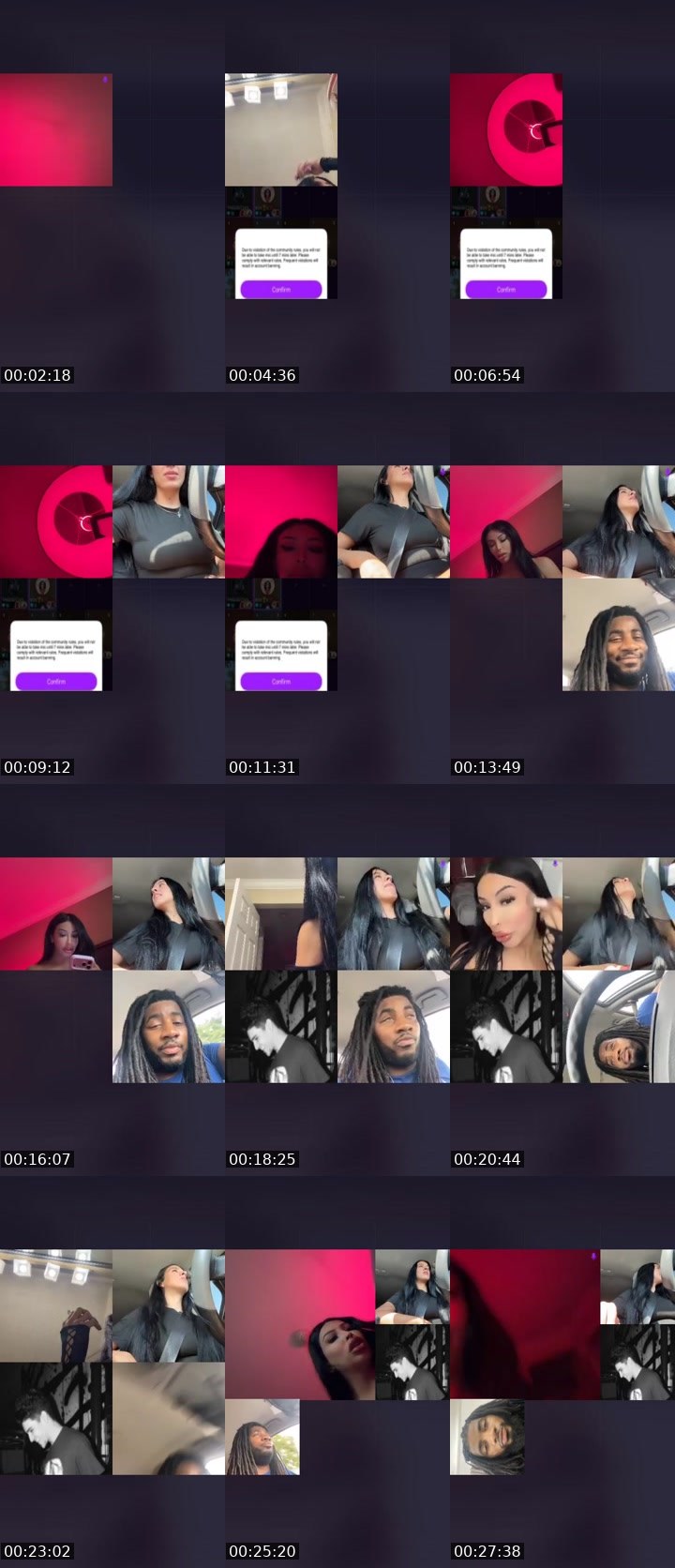 Contact-sheet preview of Officialbarbie's Liveme recording