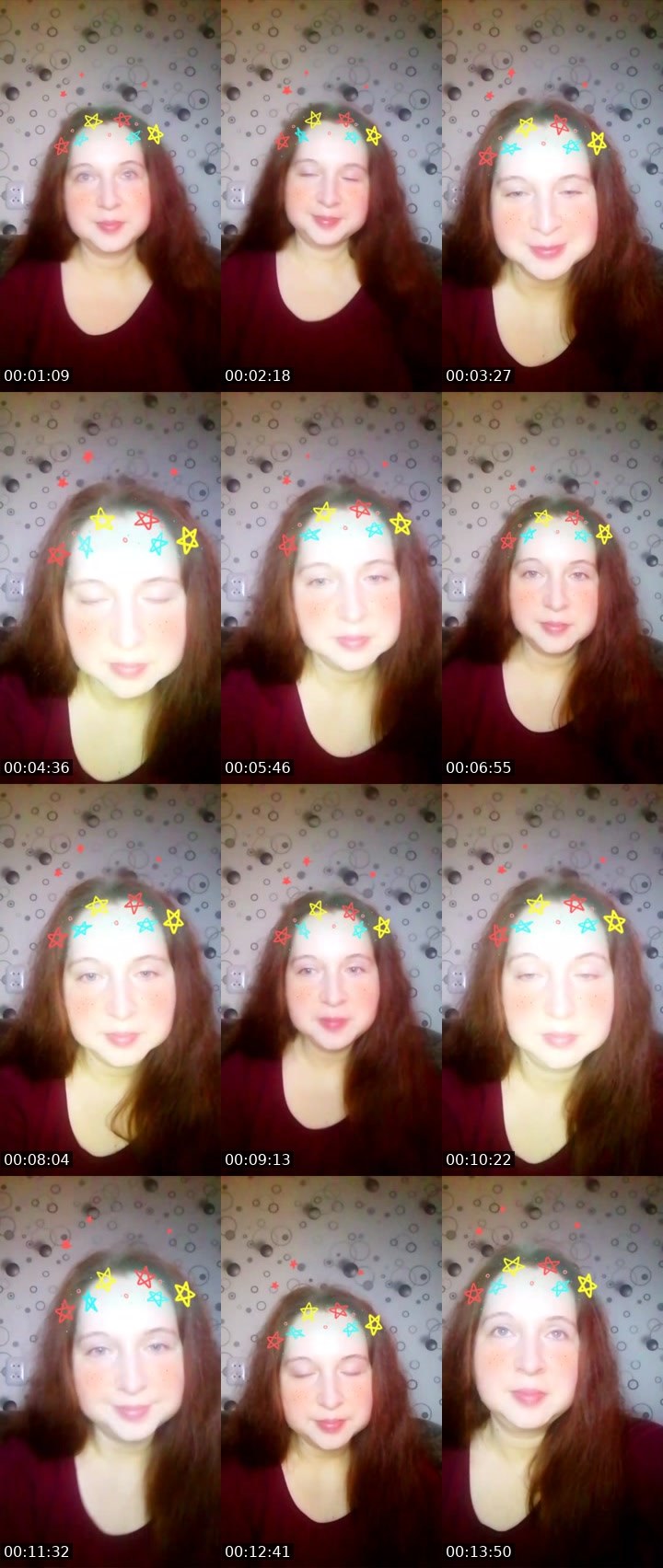 Contact-sheet preview of Ameana☘️'s Liveme recording