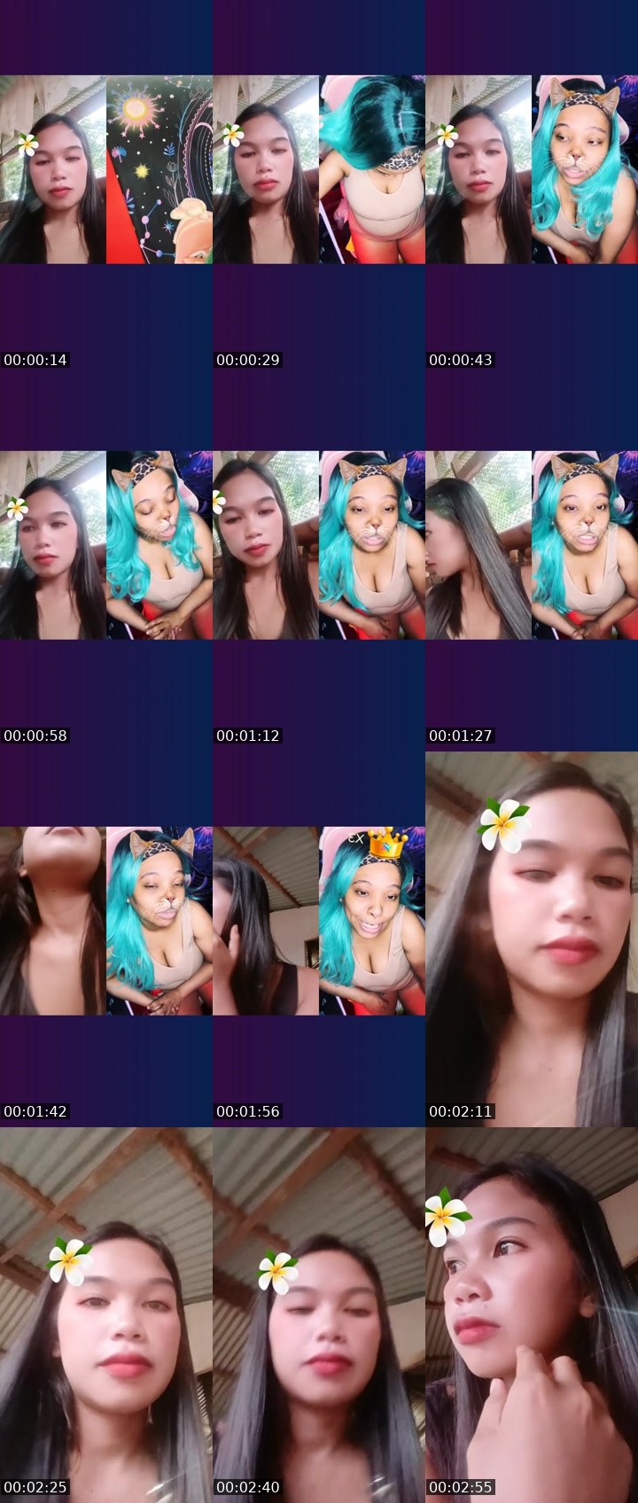 Contact-sheet preview of NP👸 ALEXIE🦸's Liveme recording