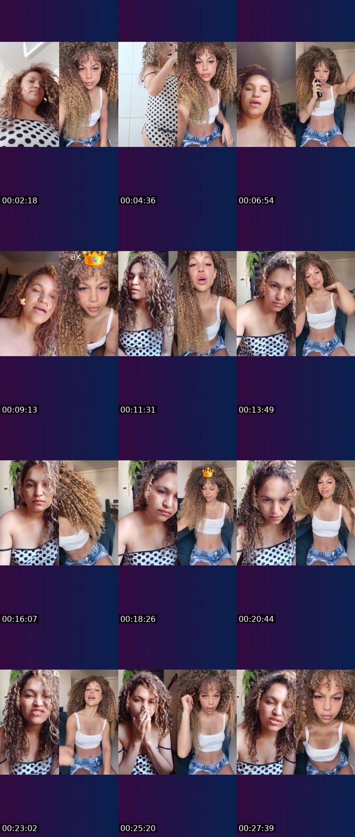 Contact-sheet preview of kamylla 🫦🔥's Liveme recording