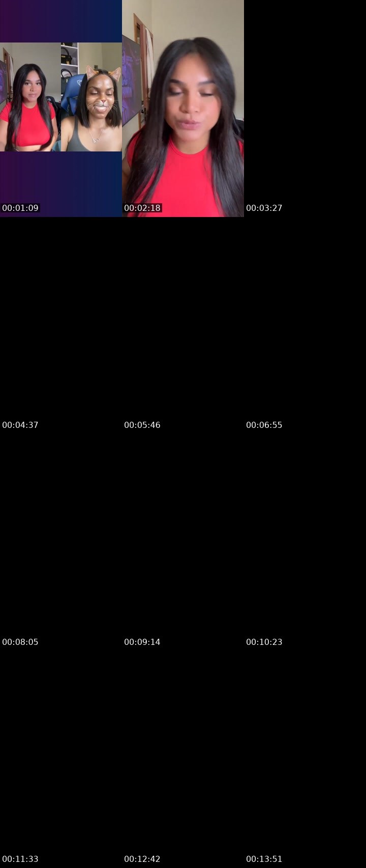 Contact-sheet preview of Rae⚡️'s Liveme recording