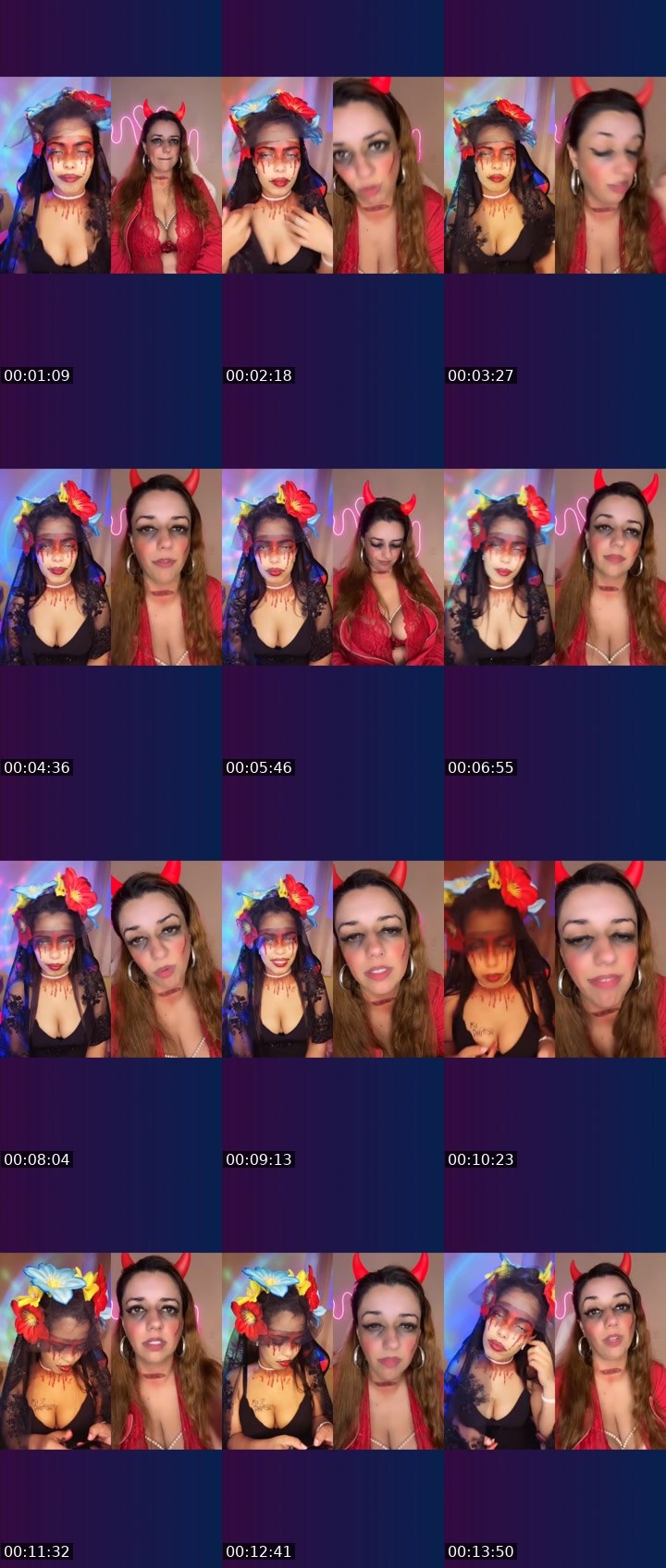 Contact-sheet preview of ✨👑 ⌲ Bibi🔥's Liveme recording