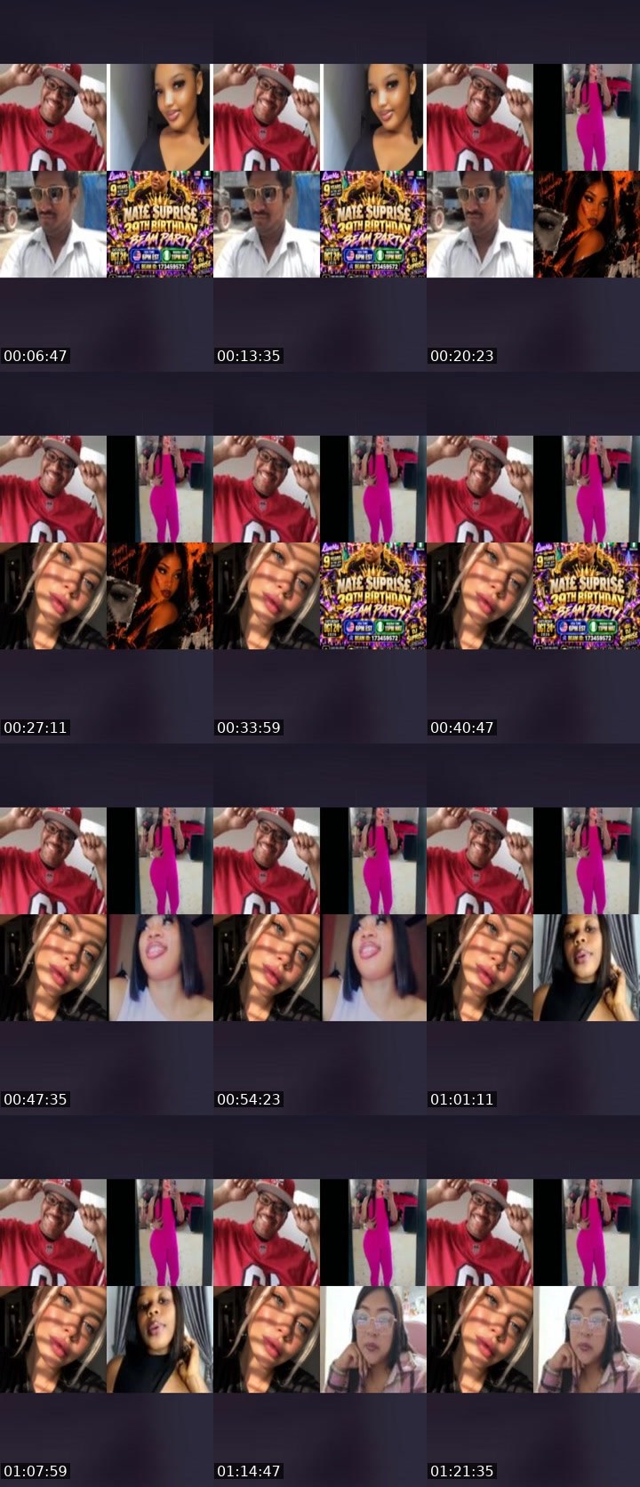 Contact-sheet preview of Eddie Kane 49's Liveme recording