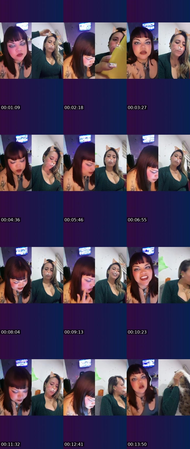 Contact-sheet preview of 🐍Quetzi🪶🧸's Liveme recording