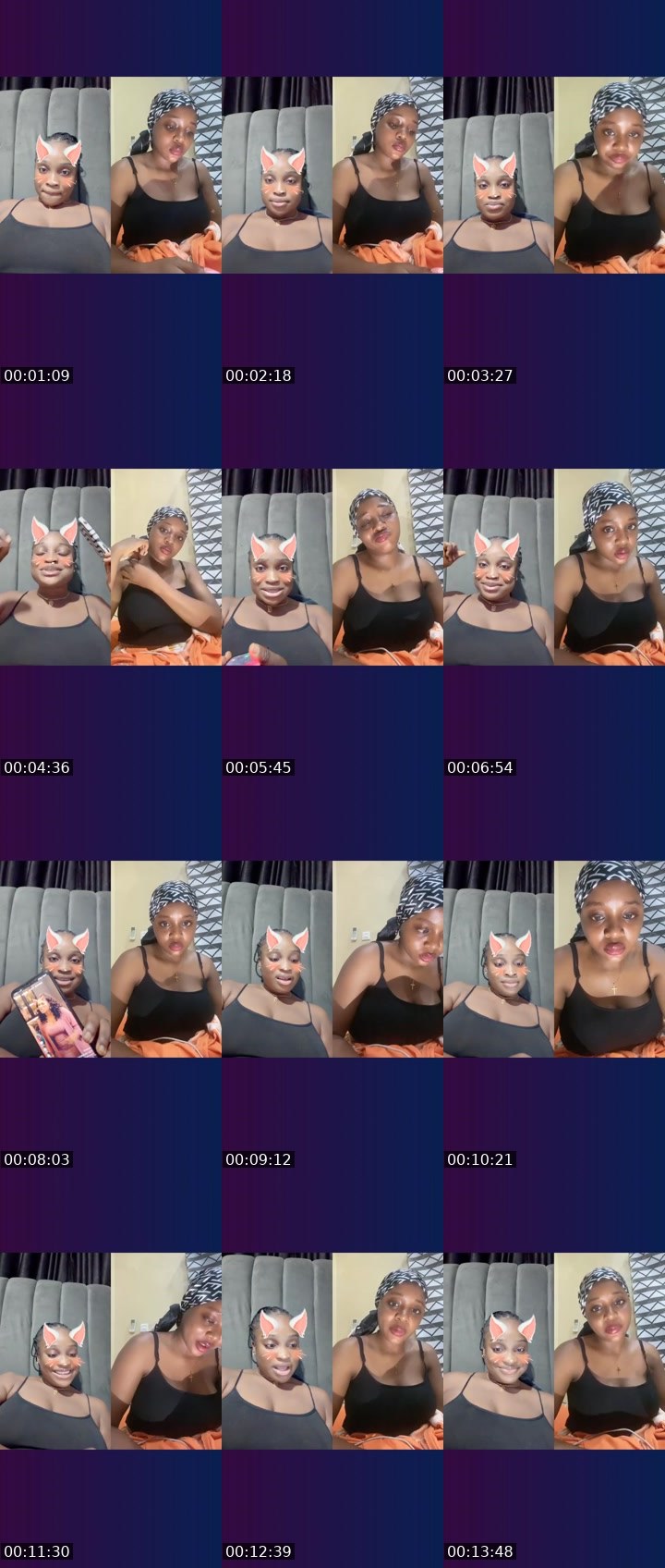 Contact-sheet preview of Shugar😋🍭's Liveme recording