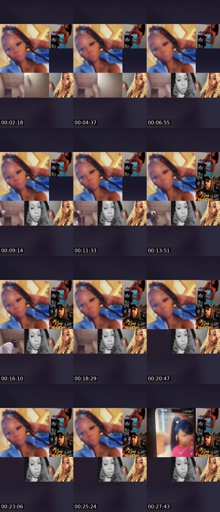 Contact-sheet preview of ᒍᑌIᑕᗴᗷO᙭🧃💦's Liveme recording