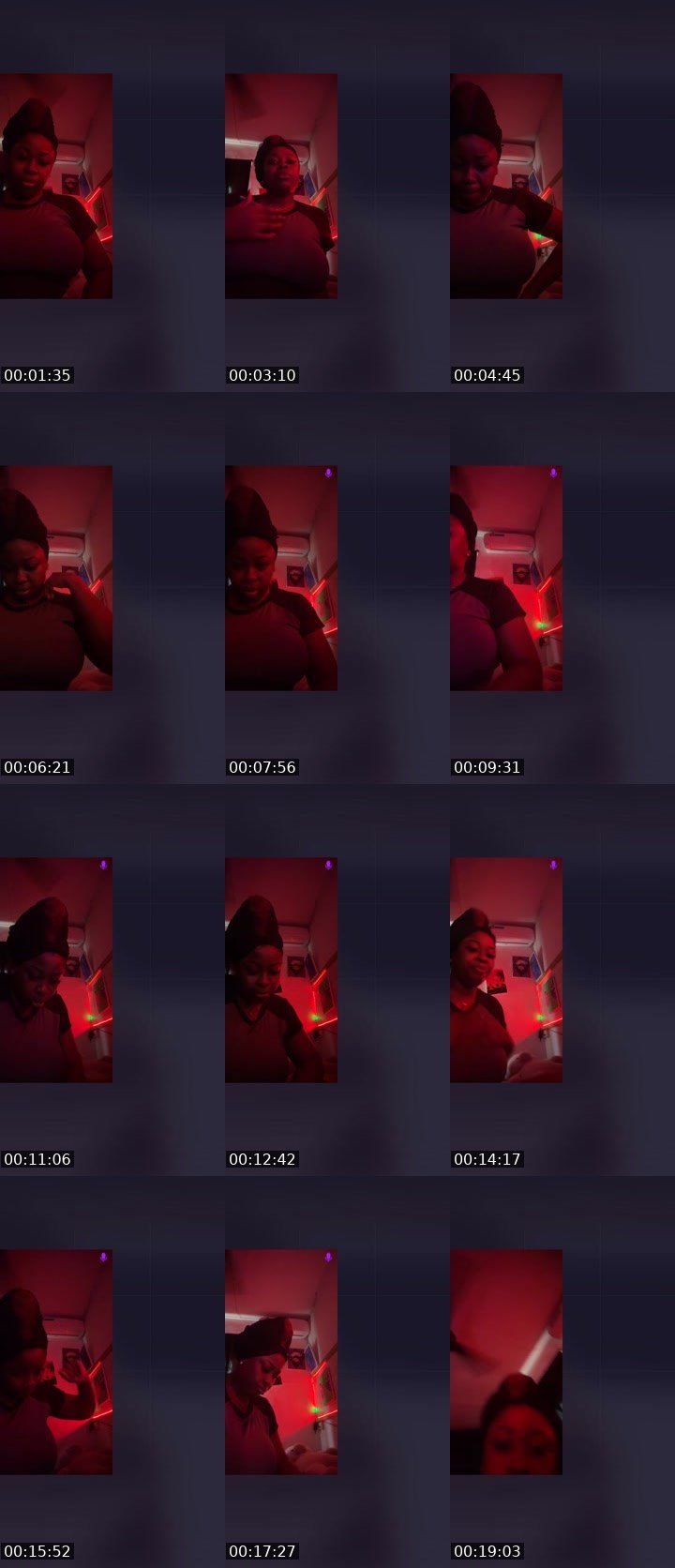 Contact-sheet preview of 🌶️ 💸 SpicyTSR🎶🖤's Liveme recording