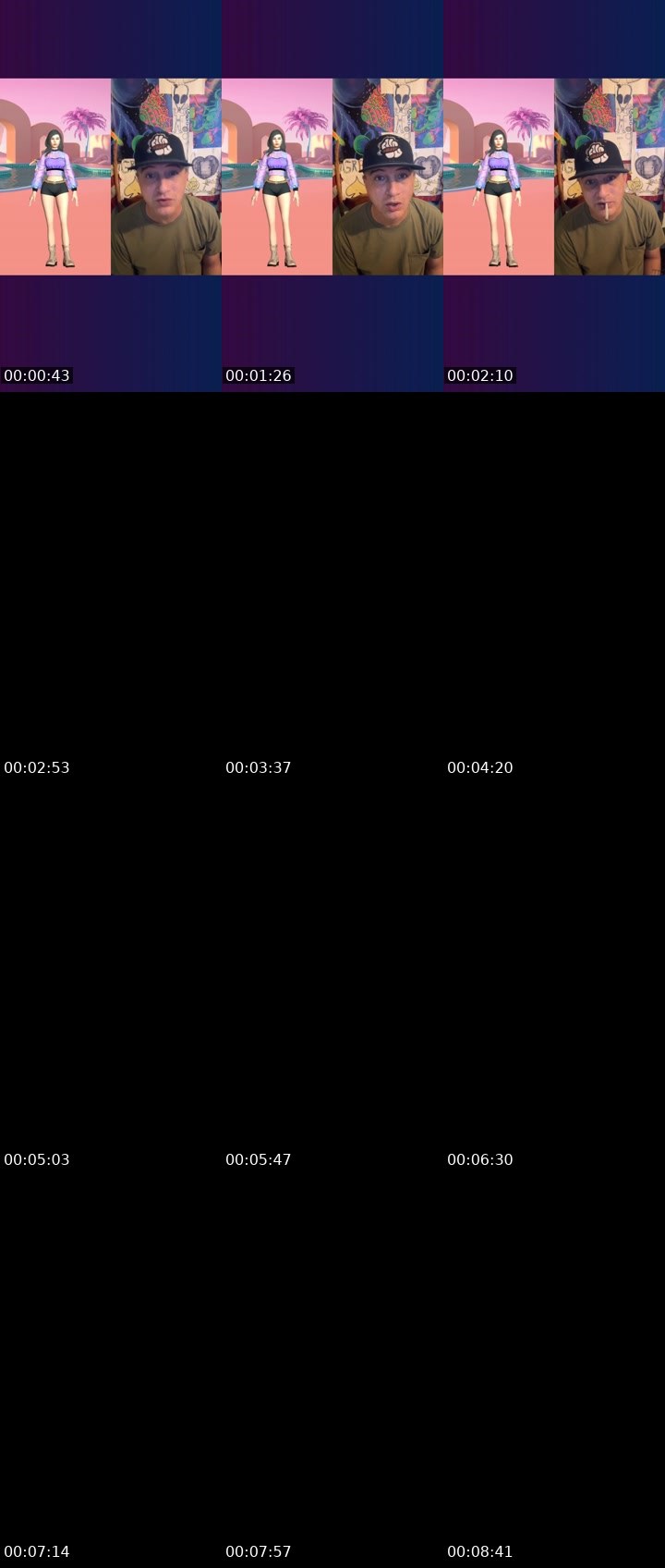 Contact-sheet preview of deja AAA's Liveme recording