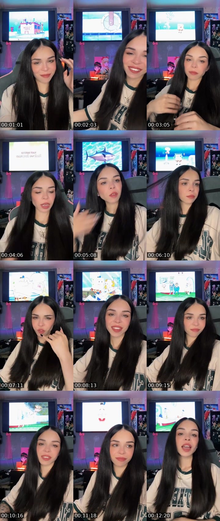 Contact-sheet preview of KIRA💘's Liveme recording